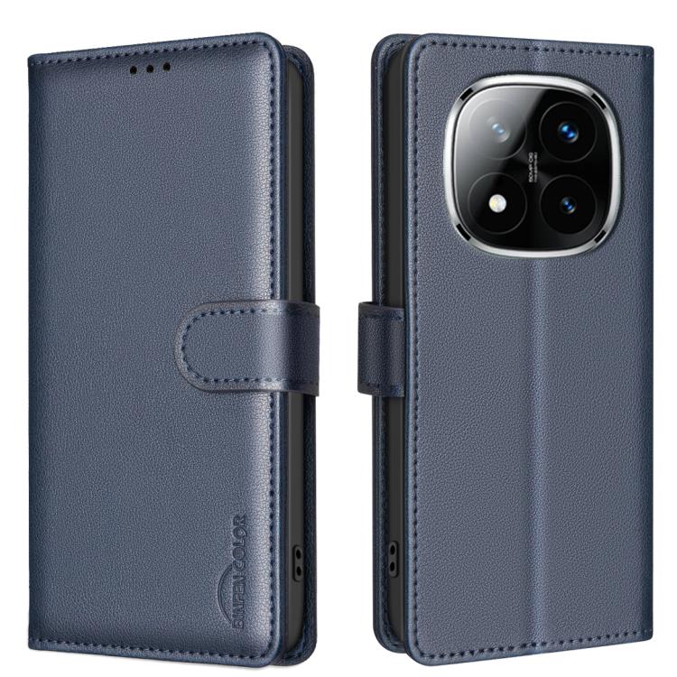 Litchi Texture RFID Anti-theft Leather Phone Case, For Redmi K80 / K80 Pro, For Redmi Turbo 4, For Redmi Note 14 Pro 4G, For Redmi Note 14 4G 163.25mm, For Redmi Note 14 5G, For Redmi 14C 4G