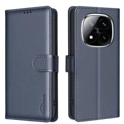 Litchi Texture RFID Anti-theft Leather Phone Case, For Redmi K80 / K80 Pro, For Redmi Turbo 4, For Redmi Note 14 Pro 4G, For Redmi Note 14 4G 163.25mm, For Redmi Note 14 5G, For Redmi 14C 4G