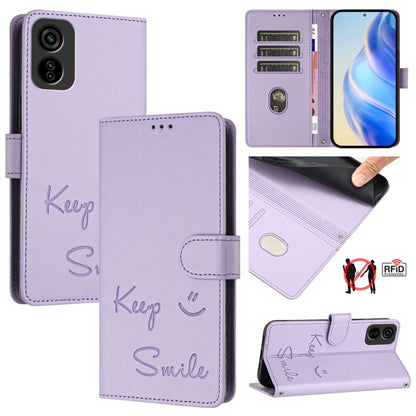 Smile Embossing RFID Leather Phone Case, For Tecno Camon 50 Pro 4G, For Tecno Camon 50 4G, For Tecno Spark Slim 5G, For Tecno Pop 10 / Infinix Smart 10 4G, For Tecno Camon 40 Pro 4G, For Tecno Camon 40 Premier, For Tecno Camon 40 4G                    ...