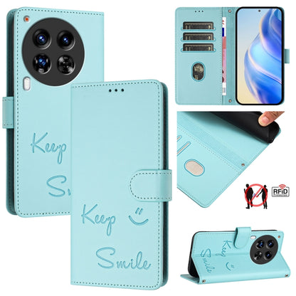 Smile Embossing RFID Leather Phone Case, For Tecno Camon 50 Pro 4G, For Tecno Camon 50 4G, For Tecno Spark Slim 5G, For Tecno Pop 10 / Infinix Smart 10 4G, For Tecno Camon 40 Pro 4G, For Tecno Camon 40 Premier, For Tecno Camon 40 4G                    ...