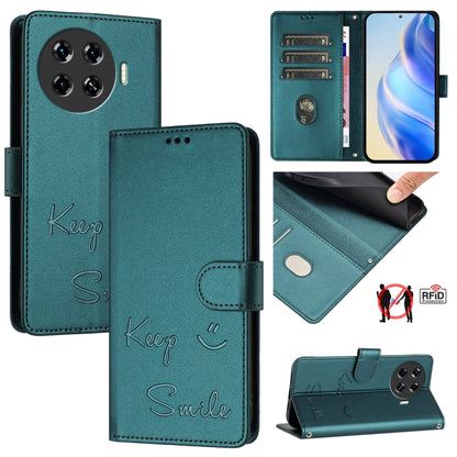Smile Embossing RFID Leather Phone Case, For Tecno Pova 6 4G, For Tecno Pova 6 Pro / Pova 6 5G, For Tecno Camon 30 Pro 5G, For Tecno Camon 30 5G / 4G, For Tecno Spark 20 Pro+, For Tecno Spark 20 Pro, For Tecno Spark GO 2024 / Spark 20C, For Tecno Spark...