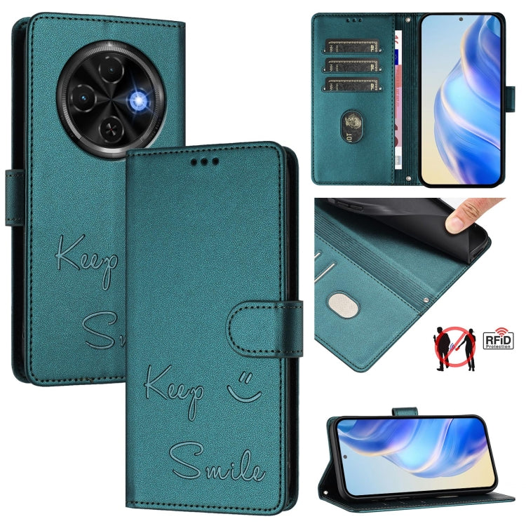 Smile Embossing RFID Leather Phone Case, For Tecno Camon 50 Pro 4G, For Tecno Camon 50 4G, For Tecno Spark Slim 5G, For Tecno Pop 10 / Infinix Smart 10 4G, For Tecno Camon 40 Pro 4G, For Tecno Camon 40 Premier, For Tecno Camon 40 4G                    ...
