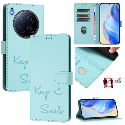 Smile Embossing RFID Leather Phone Case, For Tecno Camon 50 Pro 4G, For Tecno Camon 50 4G, For Tecno Spark Slim 5G, For Tecno Pop 10 / Infinix Smart 10 4G, For Tecno Camon 40 Pro 4G, For Tecno Camon 40 Premier, For Tecno Camon 40 4G                    ...