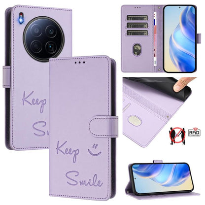Smile Embossing RFID Leather Phone Case, For Tecno Camon 50 Pro 4G, For Tecno Camon 50 4G, For Tecno Spark Slim 5G, For Tecno Pop 10 / Infinix Smart 10 4G, For Tecno Camon 40 Pro 4G, For Tecno Camon 40 Premier, For Tecno Camon 40 4G                    ...