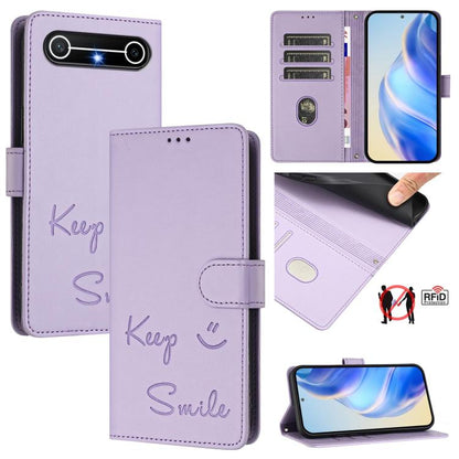 Smile Embossing RFID Leather Phone Case, For Tecno Camon 50 Pro 4G, For Tecno Camon 50 4G, For Tecno Spark Slim 5G, For Tecno Pop 10 / Infinix Smart 10 4G, For Tecno Camon 40 Pro 4G, For Tecno Camon 40 Premier, For Tecno Camon 40 4G                    ...