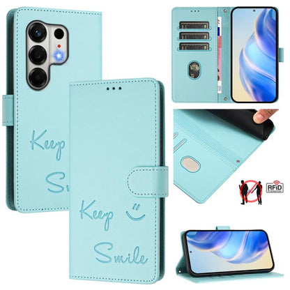 Smile Embossing RFID Leather Phone Case, For Tecno Camon 50 Pro 4G, For Tecno Camon 50 4G, For Tecno Spark Slim 5G, For Tecno Pop 10 / Infinix Smart 10 4G, For Tecno Camon 40 Pro 4G, For Tecno Camon 40 Premier, For Tecno Camon 40 4G                    ...