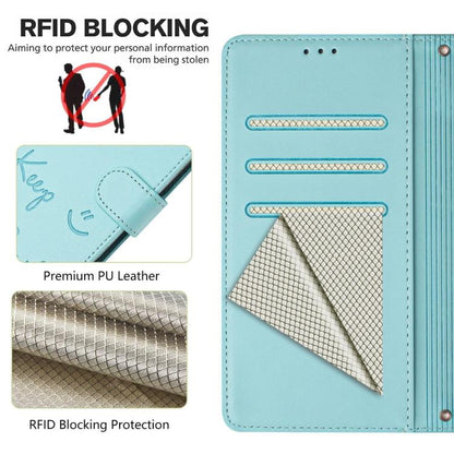 Smile Embossing RFID Leather Phone Case, For Tecno Camon 50 Pro 4G, For Tecno Camon 50 4G, For Tecno Spark Slim 5G, For Tecno Pop 10 / Infinix Smart 10 4G, For Tecno Camon 40 Pro 4G, For Tecno Camon 40 Premier, For Tecno Camon 40 4G                    ...