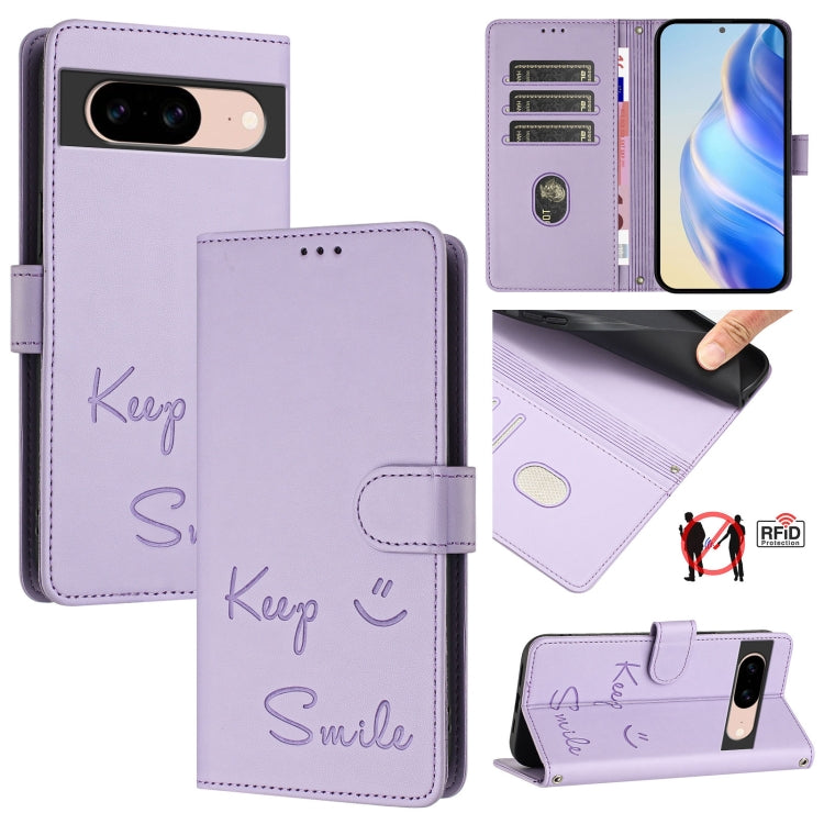 Smile Embossing RFID Leather Phone Case, For Google Pixel 11 Pro XL, For Google Pixel 11 Pro / 11, For Google Pixel 10 Pro XL 5G Global, For Google Pixel 10 5G / 10 Pro 5G Global, For Google Pixel 9a, For Google Pixel 9 Pro XL                          ...