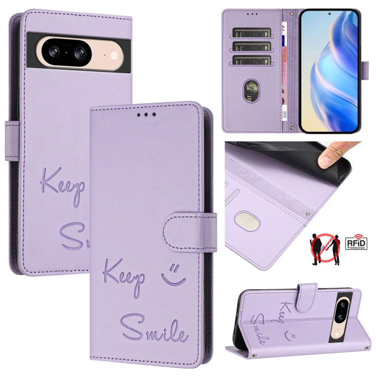 Smile Embossing RFID Leather Phone Case, For Google Pixel 11 Pro XL, For Google Pixel 11 Pro / 11, For Google Pixel 10 Pro XL 5G Global, For Google Pixel 10 5G / 10 Pro 5G Global, For Google Pixel 9a, For Google Pixel 9 Pro XL                          ...