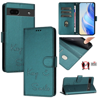 Smile Embossing RFID Leather Phone Case, For Google Pixel 11 Pro XL, For Google Pixel 11 Pro / 11, For Google Pixel 10 Pro XL 5G Global, For Google Pixel 10 5G / 10 Pro 5G Global, For Google Pixel 9a, For Google Pixel 9 Pro XL                          ...