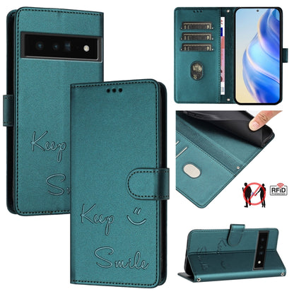 Smile Embossing RFID Leather Phone Case, For Google Pixel 11 Pro XL, For Google Pixel 11 Pro / 11, For Google Pixel 10 Pro XL 5G Global, For Google Pixel 10 5G / 10 Pro 5G Global, For Google Pixel 9a, For Google Pixel 9 Pro XL                          ...