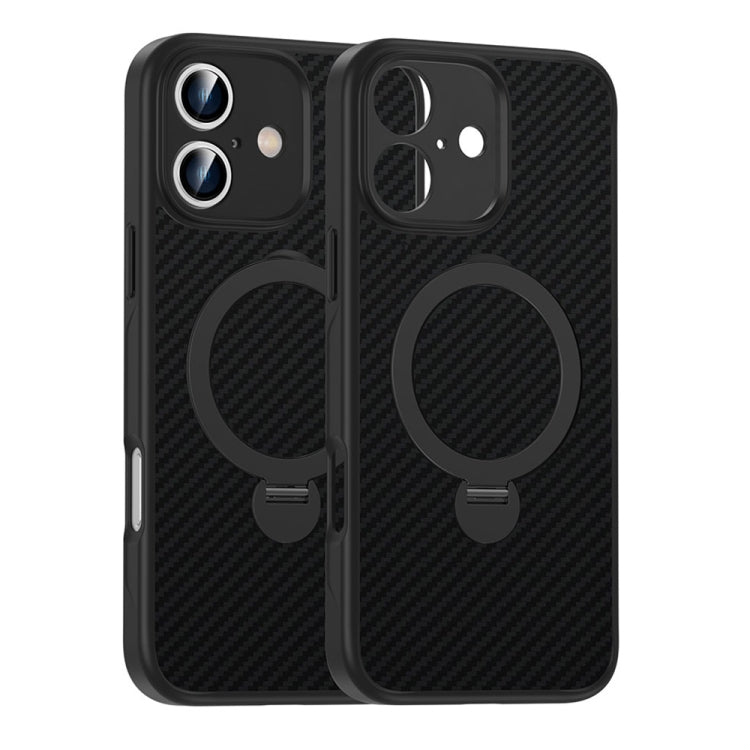 Carbon Fiber MagSafe 360 Degree Rotating Holder Phone Case, For iPhone 18 Pro / 17 Pro, For iPhone 18 Pro Max / 17 Pro Max, For iPhone 17, For iPhone 17 Air, For iPhone 16 Pro Max, For iPhone 16 Pro, For iPhone 16 Plus, For iPhone 16                   ...