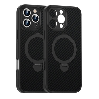Carbon Fiber MagSafe 360 Degree Rotating Holder Phone Case, For iPhone 18 Pro / 17 Pro, For iPhone 18 Pro Max / 17 Pro Max, For iPhone 17, For iPhone 17 Air, For iPhone 16 Pro Max, For iPhone 16 Pro, For iPhone 16 Plus, For iPhone 16                   ...