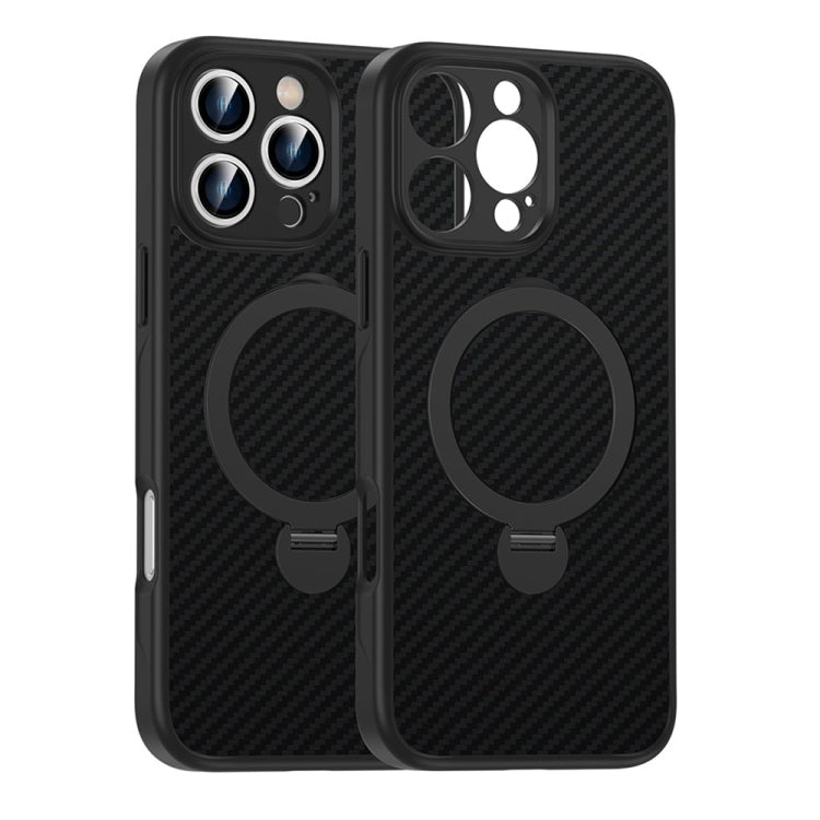 Carbon Fiber MagSafe 360 Degree Rotating Holder Phone Case, For iPhone 18 Pro / 17 Pro, For iPhone 18 Pro Max / 17 Pro Max, For iPhone 17, For iPhone 17 Air, For iPhone 16 Pro Max, For iPhone 16 Pro, For iPhone 16 Plus, For iPhone 16                   ...