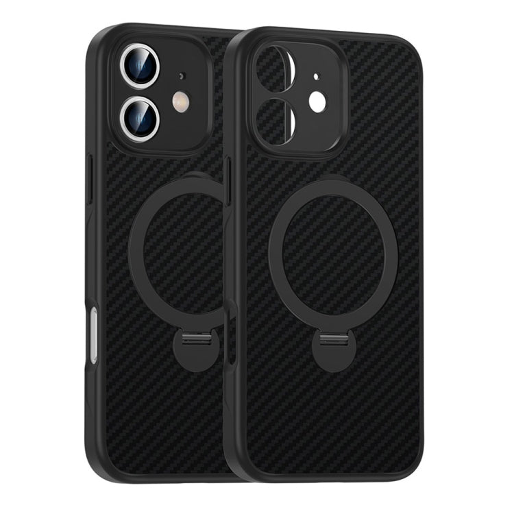 Carbon Fiber MagSafe 360 Degree Rotating Holder Phone Case, For iPhone 18 Pro / 17 Pro, For iPhone 18 Pro Max / 17 Pro Max, For iPhone 17, For iPhone 17 Air, For iPhone 16 Pro Max, For iPhone 16 Pro, For iPhone 16 Plus, For iPhone 16                   ...