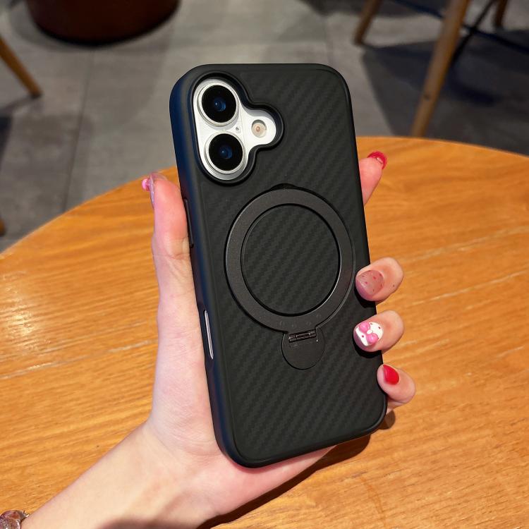 Carbon Fiber MagSafe 360 Degree Rotating Holder Phone Case, For iPhone 18 Pro / 17 Pro, For iPhone 18 Pro Max / 17 Pro Max, For iPhone 17, For iPhone 17 Air, For iPhone 16 Pro Max, For iPhone 16 Pro, For iPhone 16 Plus, For iPhone 16                   ...