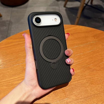 Carbon Fiber MagSafe 360 Degree Rotating Holder Phone Case