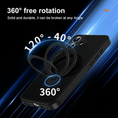 Carbon Fiber MagSafe 360 Degree Rotating Holder Phone Case, For iPhone 18 Pro / 17 Pro, For iPhone 18 Pro Max / 17 Pro Max, For iPhone 17, For iPhone 17 Air, For iPhone 16 Pro Max, For iPhone 16 Pro, For iPhone 16 Plus, For iPhone 16                   ...