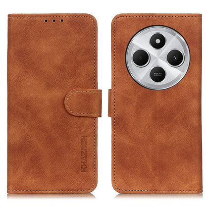 KHAZNEH Retro Texture Flip Leather Phone Case, For Redmi Turbo 4, For Redmi Note 14 Pro 4G, For Redmi Note 14 4G 163.25mm, For Redmi 14C 4G