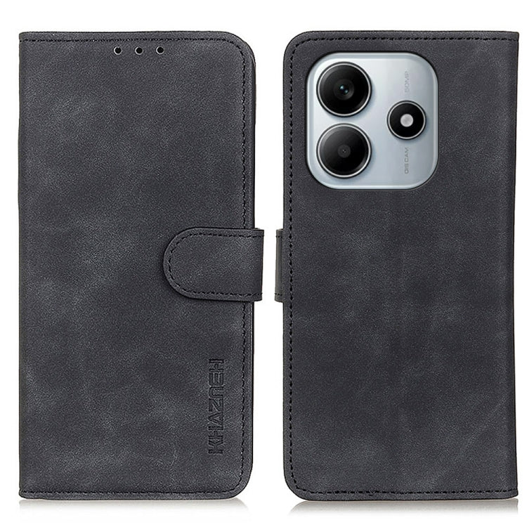 KHAZNEH Retro Texture Flip Leather Phone Case, For Redmi Turbo 4, For Redmi Note 14 Pro 4G, For Redmi Note 14 4G 163.25mm, For Redmi 14C 4G