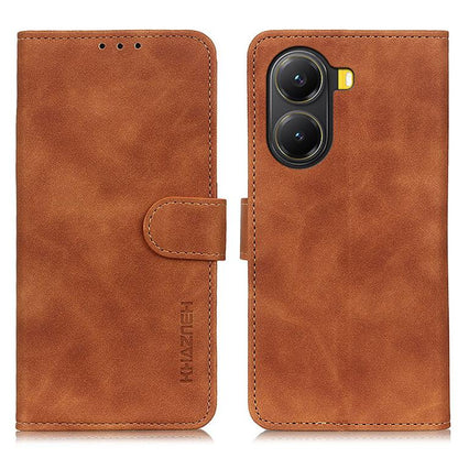 KHAZNEH Retro Texture Flip Leather Phone Case, For Redmi Turbo 4, For Redmi Note 14 Pro 4G, For Redmi Note 14 4G 163.25mm, For Redmi 14C 4G