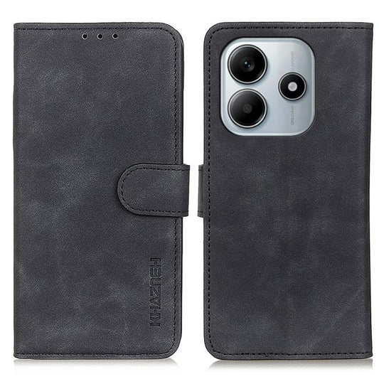 KHAZNEH Retro Texture Flip Leather Phone Case, For Redmi Note 14 4G 164.84mm, For Redmi Turbo 4 Pro, For Redmi Turbo 4, For Redmi Note 14 Pro 4G, For Redmi Note 14 4G 163.25mm, For Redmi 14C 4G