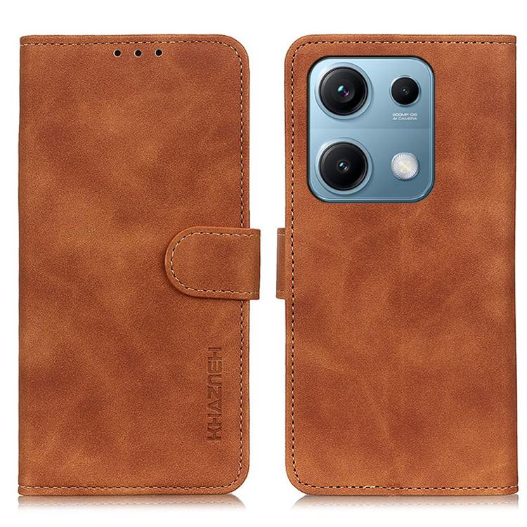 KHAZNEH Retro Texture Flip Leather Phone Case, For Redmi A7 Pro 171mm/Poco C85x 5G, For Redmi Turbo 5 Max / Poco X8 Pro Max, For Redmi Turbo 5 5G / Poco X8 Pro 5G, For Redmi Note 15 Pro+ 5G Global 163.3, For Redmi Note 15 5G Global 164mm               ...
