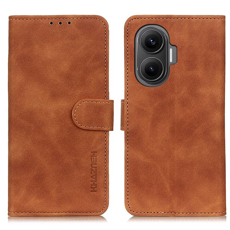KHAZNEH Retro Texture Flip Leather Phone Case, For Redmi A7 Pro 171mm/Poco C85x 5G, For Redmi Turbo 5 Max / Poco X8 Pro Max, For Redmi Turbo 5 5G / Poco X8 Pro 5G, For Redmi Note 15 Pro+ 5G Global 163.3, For Redmi Note 15 5G Global 164mm               ...
