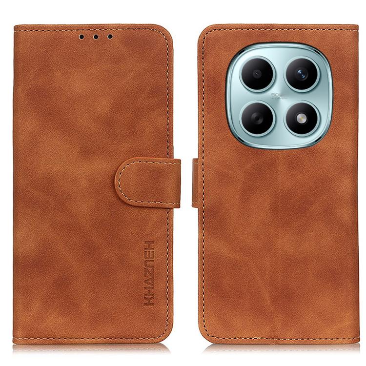 KHAZNEH Retro Texture Flip Leather Phone Case, For Redmi A7 Pro 171mm/Poco C85x 5G, For Redmi Turbo 5 Max / Poco X8 Pro Max, For Redmi Turbo 5 5G / Poco X8 Pro 5G, For Redmi Note 15 Pro+ 5G Global 163.3, For Redmi Note 15 5G Global 164mm               ...