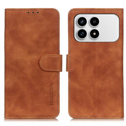 KHAZNEH Retro Texture Flip Leather Phone Case, For Redmi A7 Pro 171mm/Poco C85x 5G, For Redmi Turbo 5 Max / Poco X8 Pro Max, For Redmi Turbo 5 5G / Poco X8 Pro 5G, For Redmi Note 15 Pro+ 5G Global 163.3, For Redmi Note 15 5G Global 164mm               ...