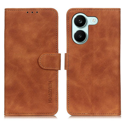 KHAZNEH Retro Texture Flip Leather Phone Case, For Redmi A7 Pro 171mm/Poco C85x 5G, For Redmi Turbo 5 Max / Poco X8 Pro Max, For Redmi Turbo 5 5G / Poco X8 Pro 5G, For Redmi Note 15 Pro+ 5G Global 163.3, For Redmi Note 15 5G Global 164mm               ...