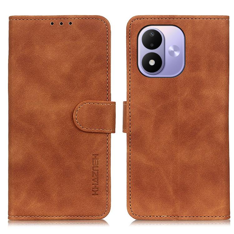 KHAZNEH Retro Texture Flip Leather Phone Case, For Redmi 17 5G / 4G Global 170mm, For Redmi Note 17 5G/4G Global 171mm, For Redmi A7 Pro 171mm/Poco C85x 5G, For Redmi Turbo 5 Max / Poco X8 Pro Max, For Redmi Turbo 5 5G / Poco X8 Pro 5G                 ...