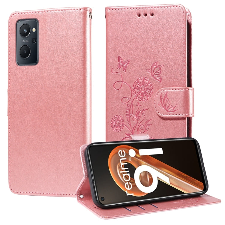Embossed Butterfly Flowers Leather Phone Case, For Realme 12 Pro / 12 Pro+  / P1 Pro Global, For Realme C51 / C53 / Narzo N53 / Note 50, For Realme C67 5G / 11 5G Taiwan / Global, For Realme C65 4G Global, For Realme C55                                ...