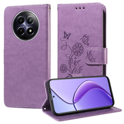 Embossed Butterfly Flowers Leather Phone Case, For Realme 16 Pro+ 5G, For Realme 16 Pro 5G, For Realme 15x 5G India / Realme C85 5G, For Realme C85 Pro 4G, For Realme 15T 5G, For Realme Narzo 80 Lite 4G / C71 India, For Realme 15 5G / Realme 15 Pro 5G ...
