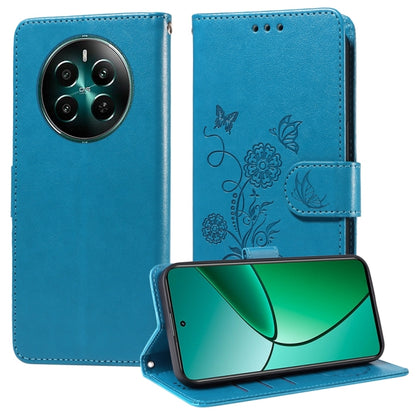 Embossed Butterfly Flowers Leather Phone Case, For Realme 12+ / Narzo 70 / Narzo 70 Pro India, For Realme C67 4G / 12 Lite 4G Global, For Realme 12 Pro / 12 Pro+  / P1 Pro Global, For Realme C51 / C53 / Narzo N53 / Note 50                              ...