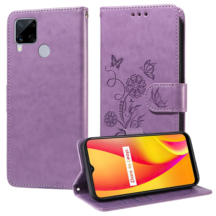 Embossed Butterfly Flowers Leather Phone Case, For Realme 12 Pro / 12 Pro+  / P1 Pro Global, For Realme C51 / C53 / Narzo N53 / Note 50, For Realme C67 5G / 11 5G Taiwan / Global, For Realme C65 4G Global, For Realme C55                                ...