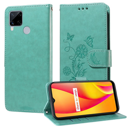 Embossed Butterfly Flowers Leather Phone Case, For Realme 12 Pro / 12 Pro+  / P1 Pro Global, For Realme C51 / C53 / Narzo N53 / Note 50, For Realme C67 5G / 11 5G Taiwan / Global, For Realme C65 4G Global, For Realme C55                                ...