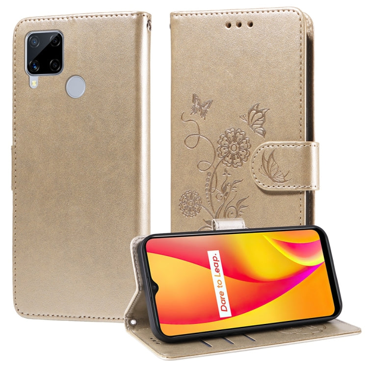 Embossed Butterfly Flowers Leather Phone Case, For Realme 12 Pro / 12 Pro+  / P1 Pro Global, For Realme C51 / C53 / Narzo N53 / Note 50, For Realme C67 5G / 11 5G Taiwan / Global, For Realme C65 4G Global, For Realme C55                                ...