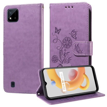 Embossed Butterfly Flowers Leather Phone Case, For Realme 12 Pro / 12 Pro+  / P1 Pro Global, For Realme C51 / C53 / Narzo N53 / Note 50, For Realme C67 5G / 11 5G Taiwan / Global, For Realme C65 4G Global, For Realme C55                                ...