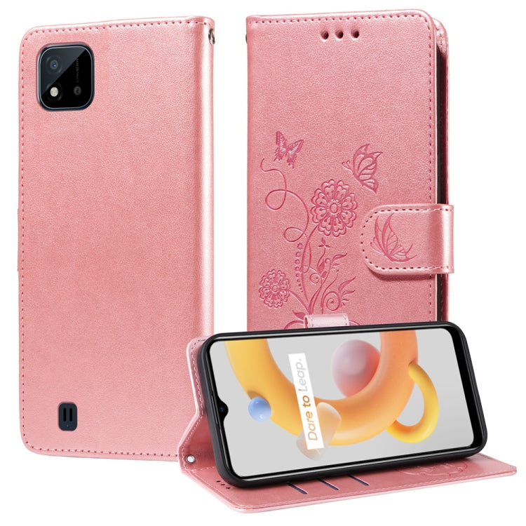 Embossed Butterfly Flowers Leather Phone Case, For Realme 12 Pro / 12 Pro+  / P1 Pro Global, For Realme C51 / C53 / Narzo N53 / Note 50, For Realme C67 5G / 11 5G Taiwan / Global, For Realme C65 4G Global, For Realme C55                                ...