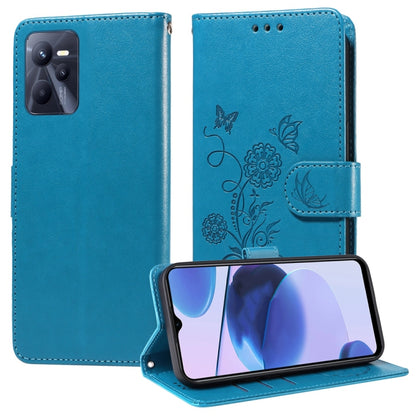 Embossed Butterfly Flowers Leather Phone Case, For Realme 12 Pro / 12 Pro+  / P1 Pro Global, For Realme C51 / C53 / Narzo N53 / Note 50, For Realme C67 5G / 11 5G Taiwan / Global, For Realme C65 4G Global, For Realme C55                                ...