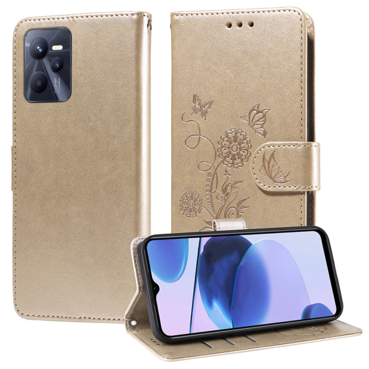 Embossed Butterfly Flowers Leather Phone Case, For Realme 12 Pro / 12 Pro+  / P1 Pro Global, For Realme C51 / C53 / Narzo N53 / Note 50, For Realme C67 5G / 11 5G Taiwan / Global, For Realme C65 4G Global, For Realme C55                                ...