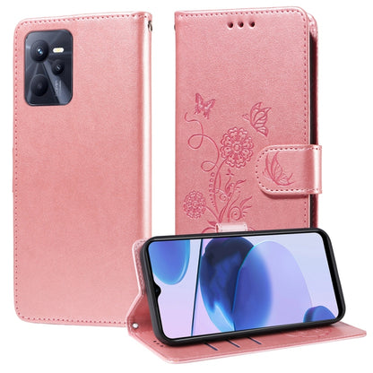 Embossed Butterfly Flowers Leather Phone Case, For Realme 12 Pro / 12 Pro+  / P1 Pro Global, For Realme C51 / C53 / Narzo N53 / Note 50, For Realme C67 5G / 11 5G Taiwan / Global, For Realme C65 4G Global, For Realme C55                                ...