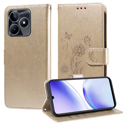 Embossed Butterfly Flowers Leather Phone Case, For Realme 12 Pro / 12 Pro+  / P1 Pro Global, For Realme C51 / C53 / Narzo N53 / Note 50, For Realme C67 5G / 11 5G Taiwan / Global, For Realme C65 4G Global, For Realme C55                                ...