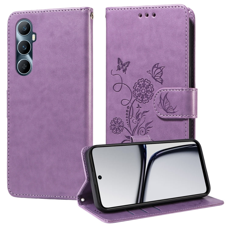 Embossed Butterfly Flowers Leather Phone Case, For Realme 12 Pro / 12 Pro+  / P1 Pro Global, For Realme C51 / C53 / Narzo N53 / Note 50, For Realme C67 5G / 11 5G Taiwan / Global, For Realme C65 4G Global, For Realme C55                                ...