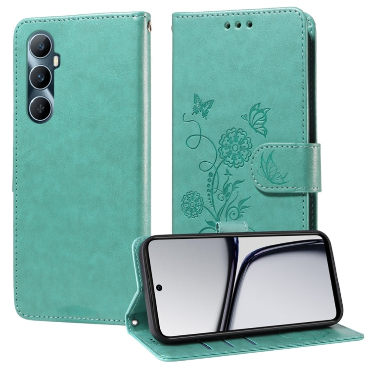 Embossed Butterfly Flowers Leather Phone Case, For Realme 12 Pro / 12 Pro+  / P1 Pro Global, For Realme C51 / C53 / Narzo N53 / Note 50, For Realme C67 5G / 11 5G Taiwan / Global, For Realme C65 4G Global, For Realme C55                                ...