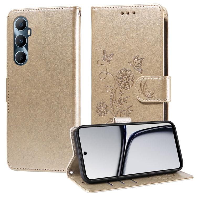 Embossed Butterfly Flowers Leather Phone Case, For Realme 12 Pro / 12 Pro+  / P1 Pro Global, For Realme C51 / C53 / Narzo N53 / Note 50, For Realme C67 5G / 11 5G Taiwan / Global, For Realme C65 4G Global, For Realme C55                                ...