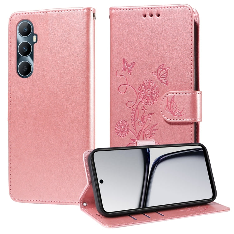 Embossed Butterfly Flowers Leather Phone Case, For Realme 12 Pro / 12 Pro+  / P1 Pro Global, For Realme C51 / C53 / Narzo N53 / Note 50, For Realme C67 5G / 11 5G Taiwan / Global, For Realme C65 4G Global, For Realme C55                                ...