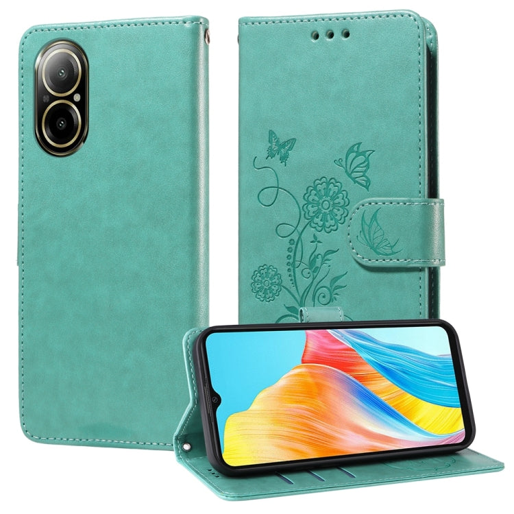 Embossed Butterfly Flowers Leather Phone Case, For Realme 12+ / Narzo 70 / Narzo 70 Pro India, For Realme C67 4G / 12 Lite 4G Global, For Realme 12 Pro / 12 Pro+  / P1 Pro Global, For Realme C51 / C53 / Narzo N53 / Note 50                              ...