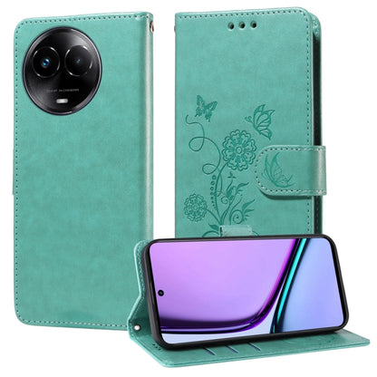 Embossed Butterfly Flowers Leather Phone Case, For Realme 12 Pro / 12 Pro+  / P1 Pro Global, For Realme C51 / C53 / Narzo N53 / Note 50, For Realme C67 5G / 11 5G Taiwan / Global, For Realme C65 4G Global, For Realme C55                                ...